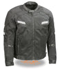 Milwaukee Leather MPM1792 Black Men's Armored Textile Jacket with Dual Gun Pockets - Milwaukee Leather Mens Textile Jackets
