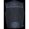Milwaukee Performance MPM3310 Men's 'Super Utility ' Black Leather and Canvas Multi Pocket Vest with Gun Pocket - Milwaukee Performance Mens Textile Vests