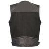 Milwaukee Performance MPM3310 Men's 'Super Utility ' Black Leather and Canvas Multi Pocket Vest with Gun Pocket - Milwaukee Performance Mens Textile Vests