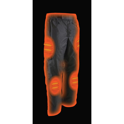 Milwaukee Leather MPM5715SET Men's Black 'Heated' Textile Water Resistant Over Pants (Battery Pack Included) - Milwaukee Leather Mens Heated Over Pants