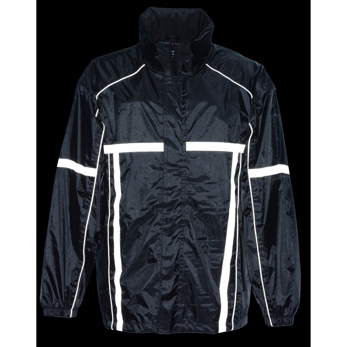 Milwaukee Performance MPM9510 Men's Black Water-Resistant Rain Suit with Hi Vis Reflective Tape - Milwaukee Performance Men's Rainsuits