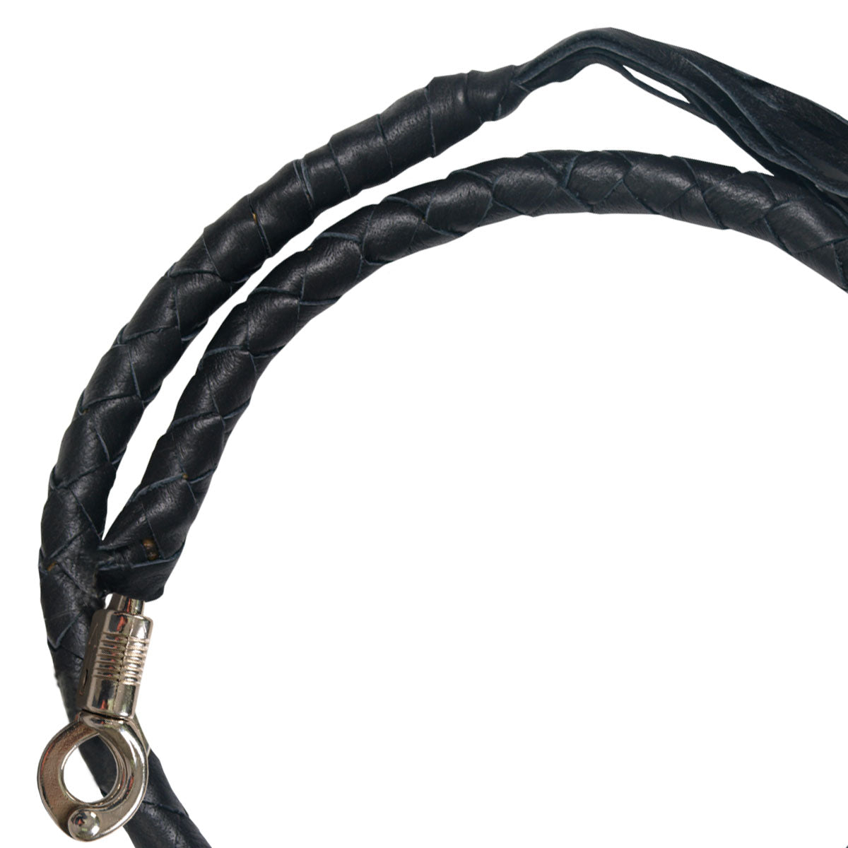 20 inch Strap Whip, Black Leather