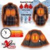 NexGen Heat Women’s NXL2602SET Riffraff Black - Grey Heated Flannel Sleeve Shirt for Outdoor Activities w/Battery