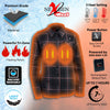 NexGen Heat Women’s NXL2602SET Riffraff Black - Grey Heated Flannel Sleeve Shirt for Outdoor Activities w/Battery