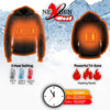 NexGen NXL2713SET Ladies 'Fiery' ‘Heated’ Black Hoodie (Rechargeable Battery Pack Included)