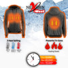NexGen Heat MPM1717DUAL Men's Grey 'Heated' Zipper Hoodie w/Trademark Dual Technology 7.4v/12v (Battery Pack Included)