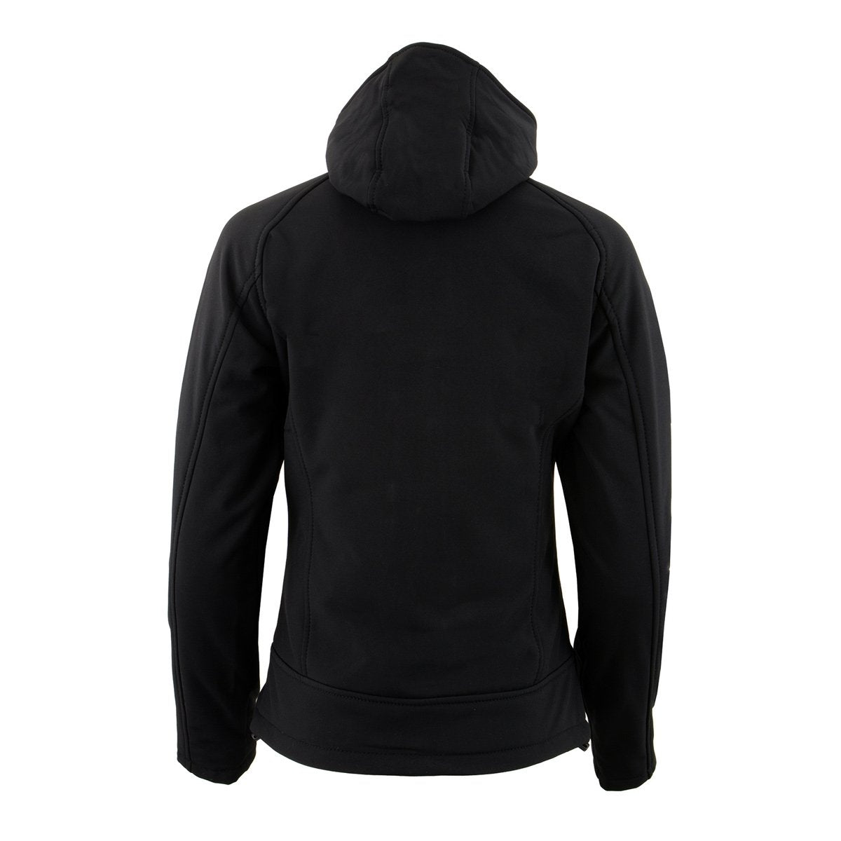 Nexgen Heat Women's Nxl2767set-'Ruffled' Black Heated Soft Shell Hooded Jacket (Rechargeable Battery Pack Included)