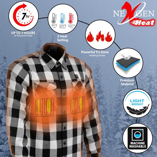 Heated hotsell flannel shirt