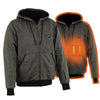 NexGen Heat MPM1717DUAL Men's Grey 'Heated' Zipper Hoodie w/Trademark Dual Technology 7.4v/12v (Battery Pack Included)