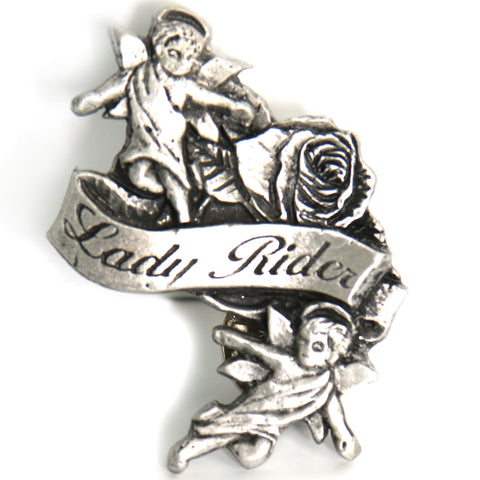 Hot Leathers Lady Rider Angels Pin