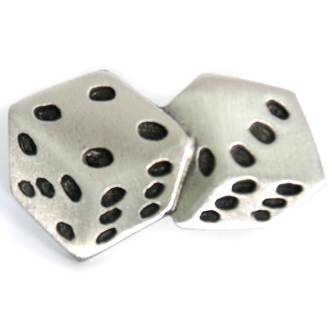 Hot Leathers Dice Pewter Biker Pin