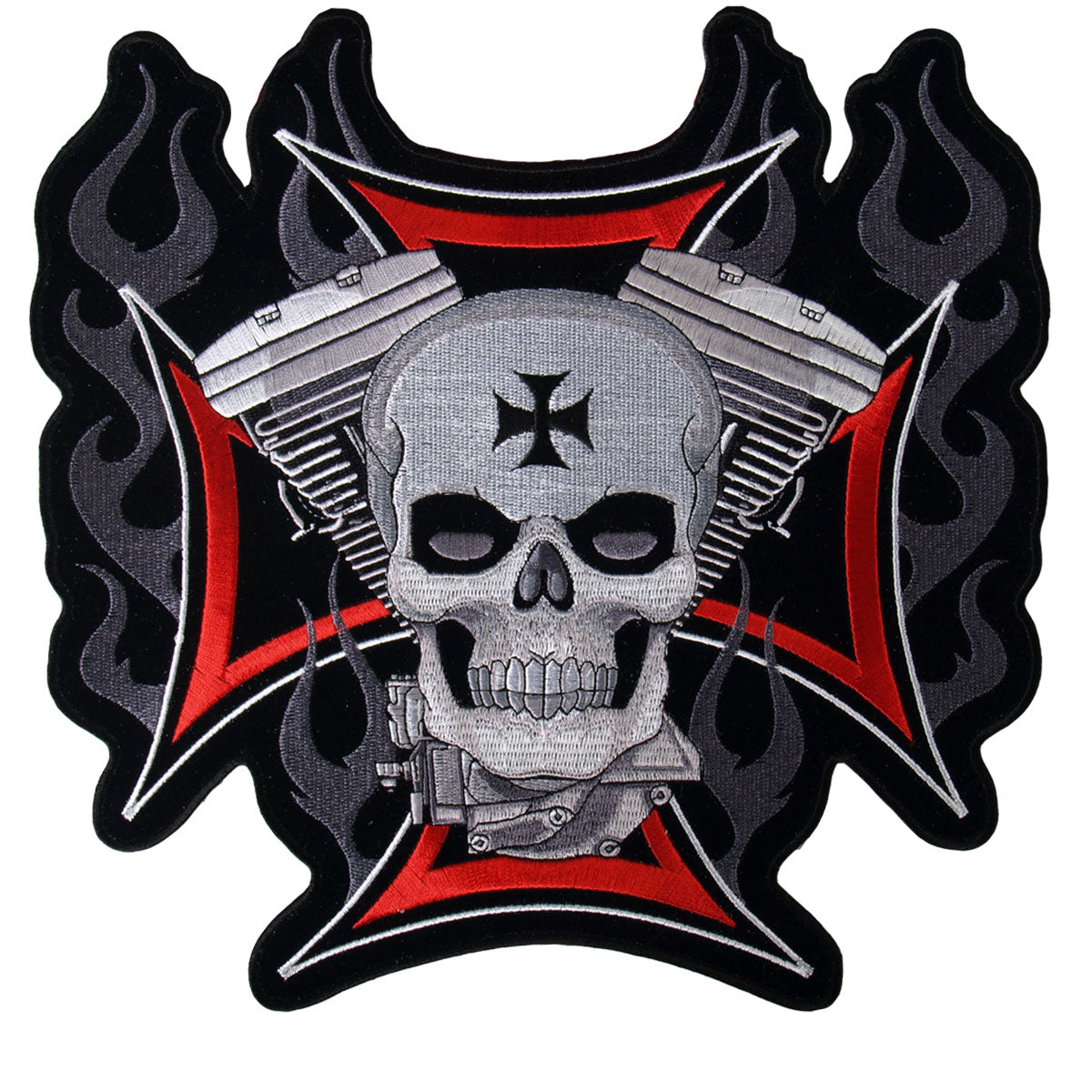 Hot Leathers PPA1837  Cross Motor and Skull Embroidered 11