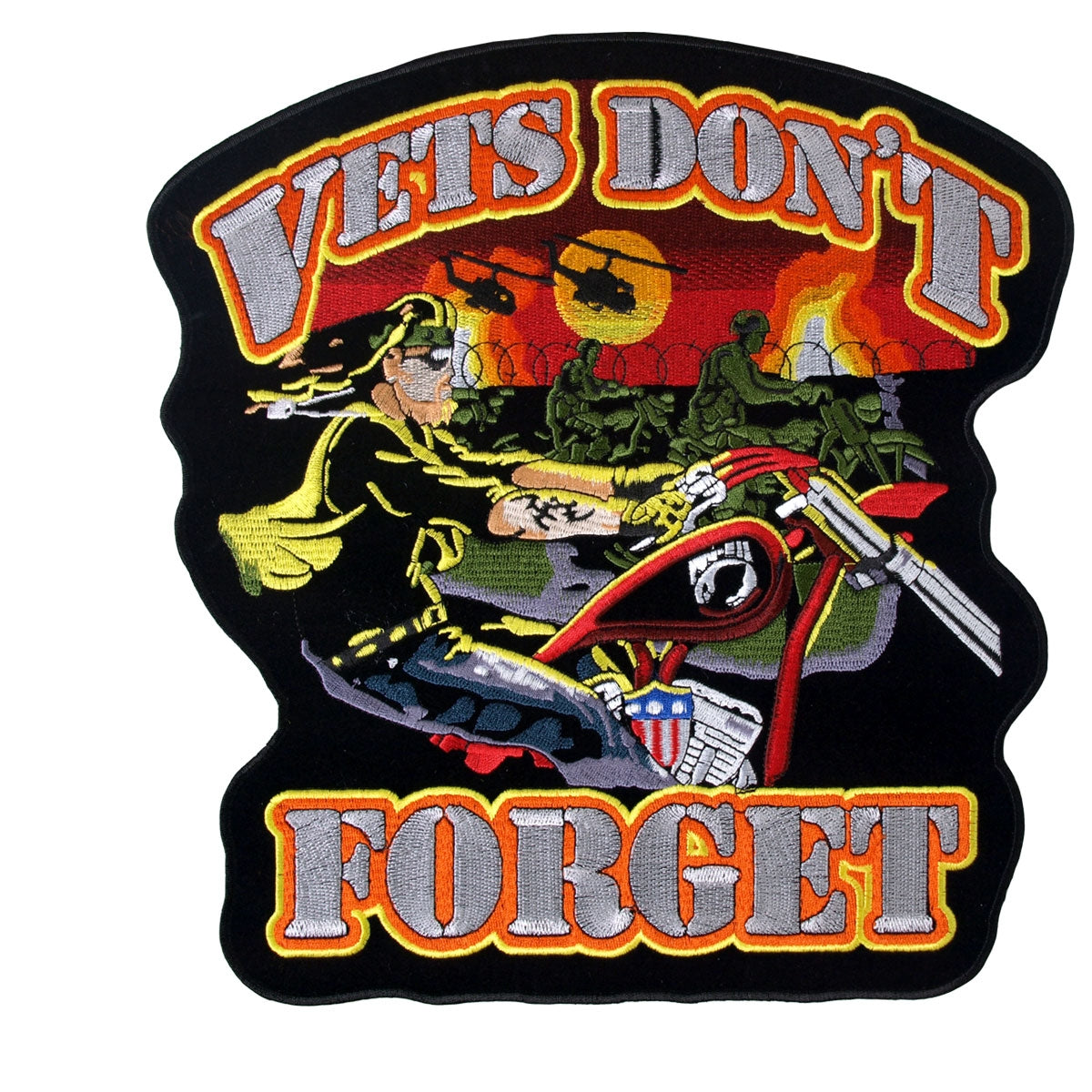 Hot Leathers 11" x 12" Vets Don't Forget Patch