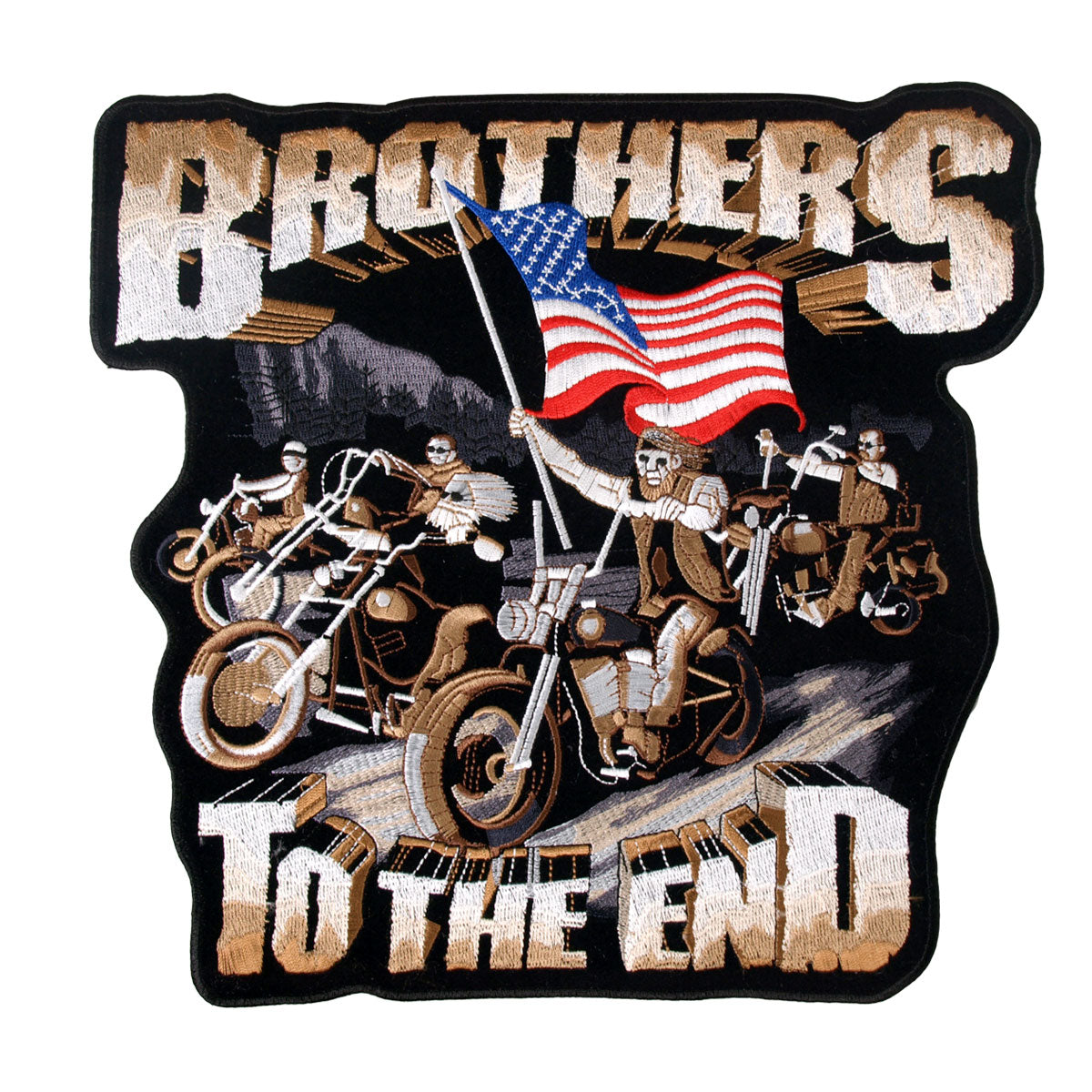 Hot Leathers Brothers Til The End 11" x 10" Patch