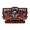 Hot Leathers 5” x 3” Born Free Eagle Patch