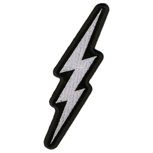 Hot Leathers Silver Lightening Bolt 2" x 5" Patch