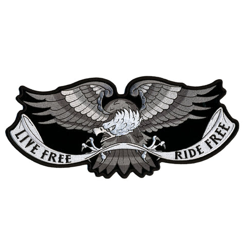 Hot Leathers Live Free Eagle 11" x 5" Patch