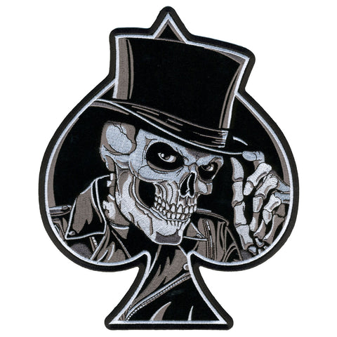 Hot Leathers Top Hat Skull 8" x 10" Patch