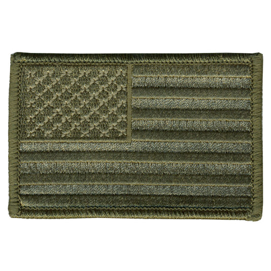 Hot Leathers PPA6991 Woodland Style American Flag 3" x 2" Patch