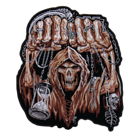 Hot Leathers PPA7549 Huge Fist Skull 10" x 12" Patch