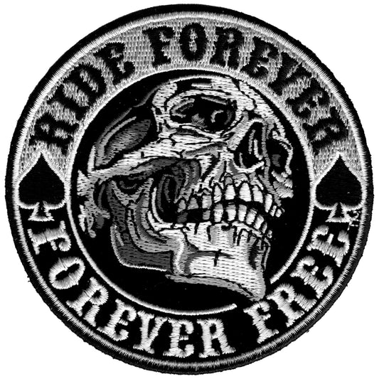 Hot Leathers 3.5" Ride Forever Skull Patch
