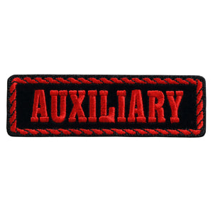 Hot Leathers Red Officer Auxiliary 4" x 1" Patch