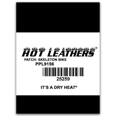 Hot Leathers Skeleton Bike 4" x 3" Patch