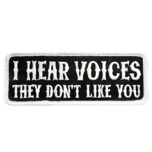 Hot Leathers I Hear Voices 4" x 2" Patch