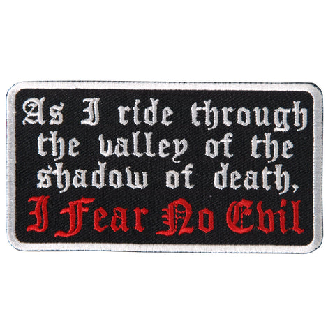 Hot Leathers Fear No Evil 4" x 2" Patch
