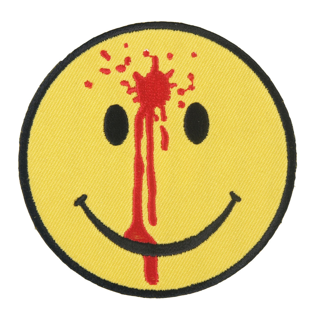 Hot Leathers PPL9328  Smiley Face Bullet Hole Embroidered 3" x 3" Patch
