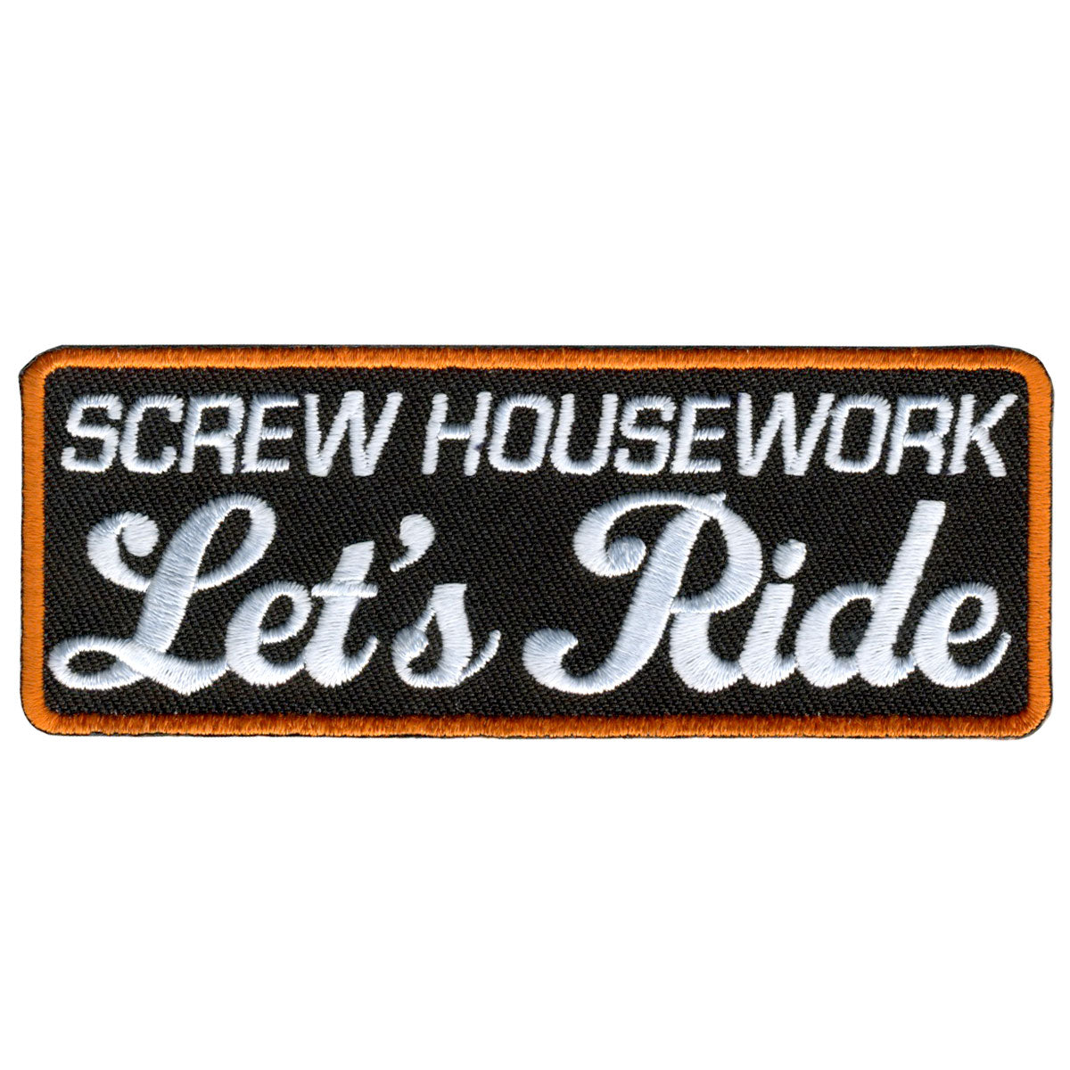 Hot Leathers Lets Ride Embroidered 4" x 2" Patch