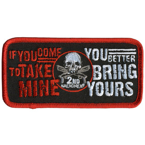 Hot Leathers Take Mine 4" x 2" Patch