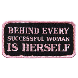 Hot Leathers Behind Every Successful Woman 4" x 2" Patch