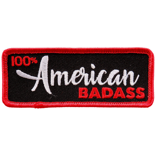 Hot Leathers PPL9672 100% American Badass 4"x2" Patch
