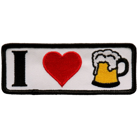 Hot Leathers I Heart Beer 4"x2" Patch