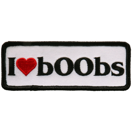 Hot Leathers PPL9681 I Heart Boobs 4"x2" Patch