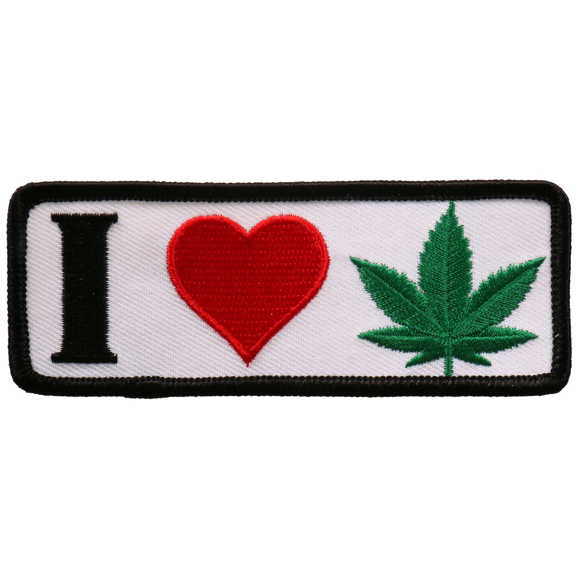 Hot Leathers I Heart Weed 4"x2" Patch PPL9684