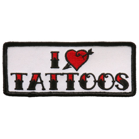 Hot Leathers PPL9686 I Heart Tattoos 4"x2" Patch