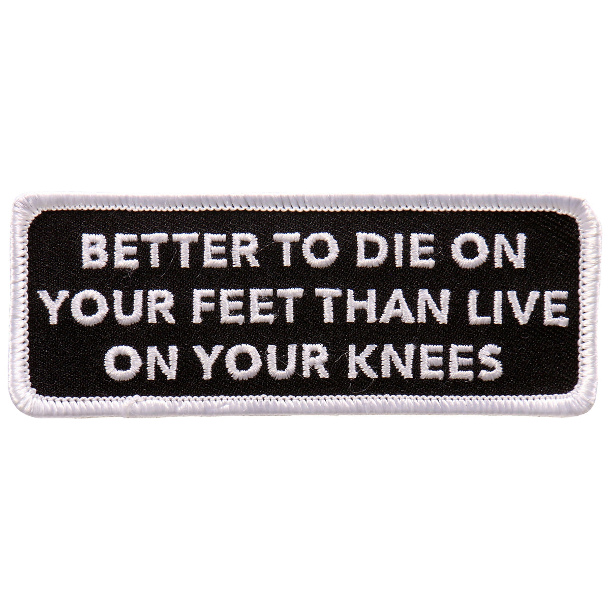 Hot Leathers Die on your Feet 4"x2" Patch