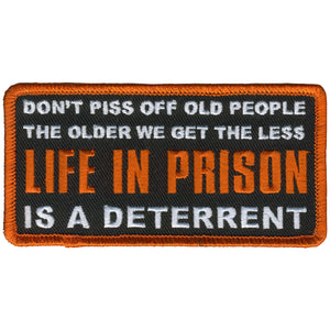 Hot Leathers PPL9790 Do Not Piss Off Old People 4"x 2" Patch
