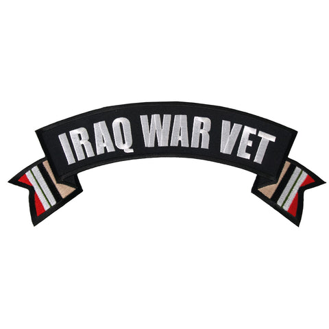Hot Leathers Iraq War Vet Banner 11" x 3" Patch