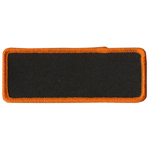Hot Leathers Blank w/ Orange Trim 4" x 1.5" Patch
