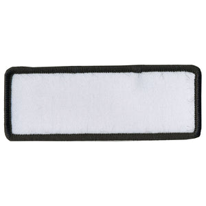 Hot Leathers Blank White w/ Black Trim 4" x 1.5" Patch
