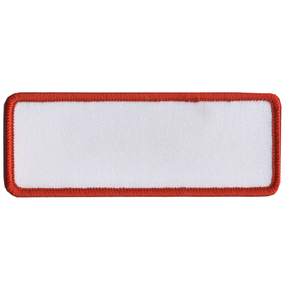 Hot Leathers PPP1006 Blank White with Red Trim 4" x 1.5" Patch