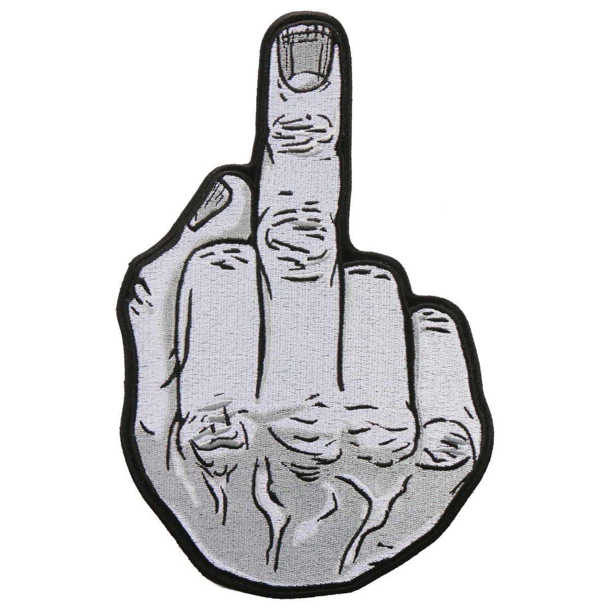Hot Leathers Patch Middle Finger  10"