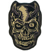 Hot Leathers PPQ1210 Devil Horn Skull Grey 3.5" Patch
