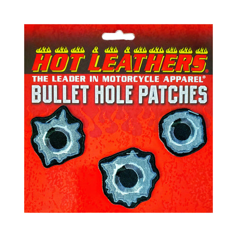 Hot Leathers 2" Bullet Hole Patches 3 Piece Set