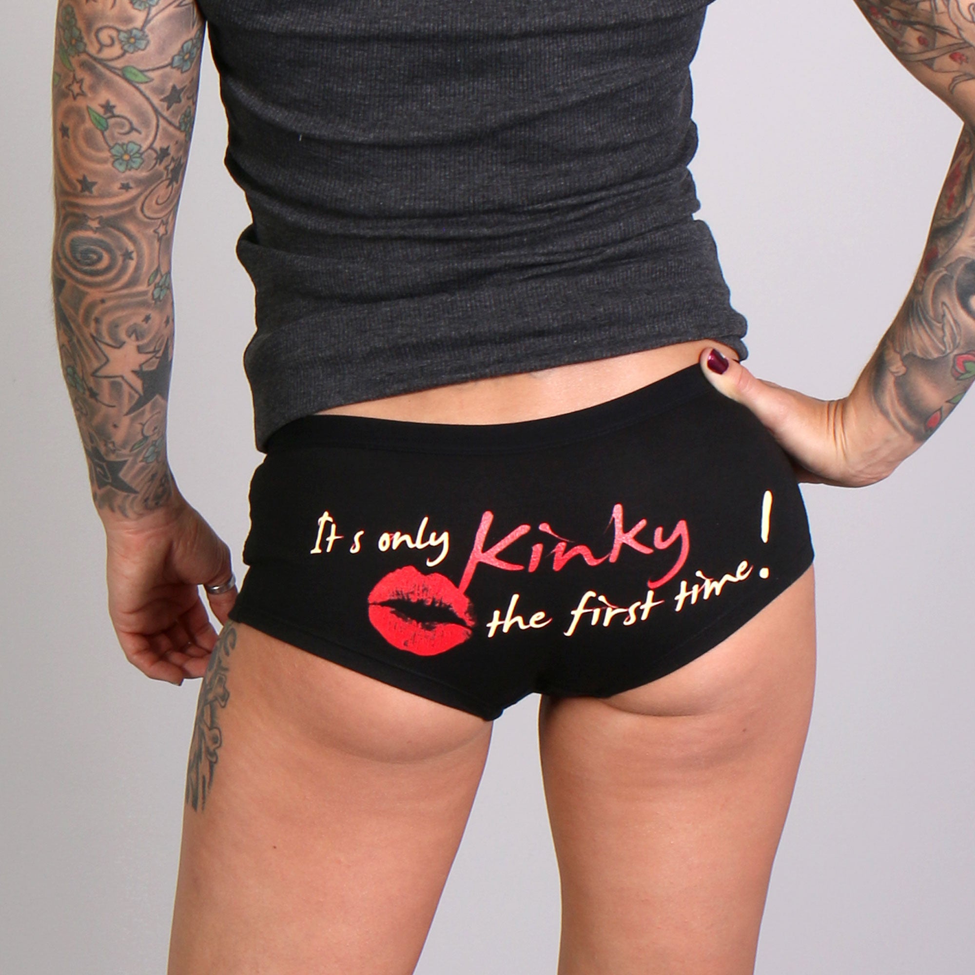 Hot Leathers PTB7283 Its Only Kinky the First Time Ladies Boy Shorts