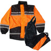 Hot Leathers RGU1004 Orange and Black Unisex Motorcycle style Waterproof Biker Rain Suit