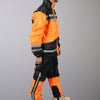 Hot Leathers RGU1004 Orange and Black Unisex Motorcycle style Waterproof Biker Rain Suit